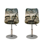 Mayan Stone Print Bar Stool Covers