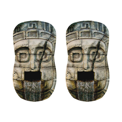 Mayan Stone Print Bar Stool Covers