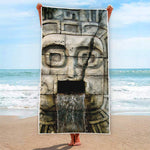 Mayan Stone Print Beach Towel