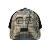 Mayan Stone Print Black Mesh Trucker Cap