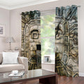 Mayan Stone Print Dimout Grommet Curtains