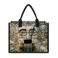 Mayan Stone Print Canvas Tote Bag
