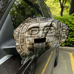 Mayan Stone Print Car Side Mirror Covers