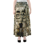 Mayan Stone Print Chiffon Maxi Skirt
