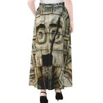 Mayan Stone Print Chiffon Maxi Skirt