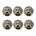 Mayan Stone Print Coaster Set