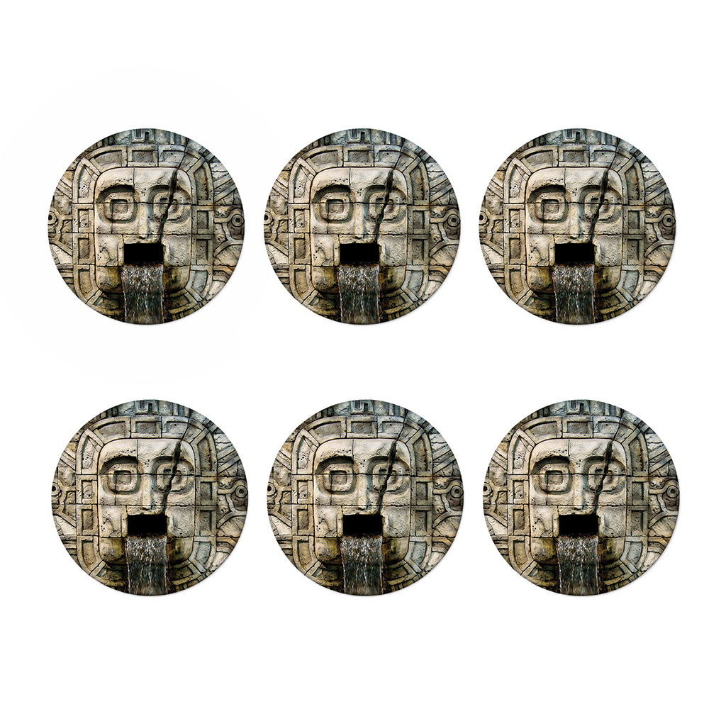 Mayan Stone Print Coaster Set