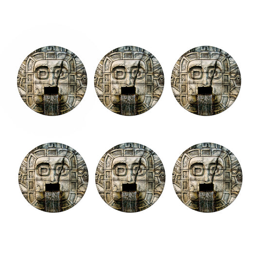 Mayan Stone Print Coaster Set