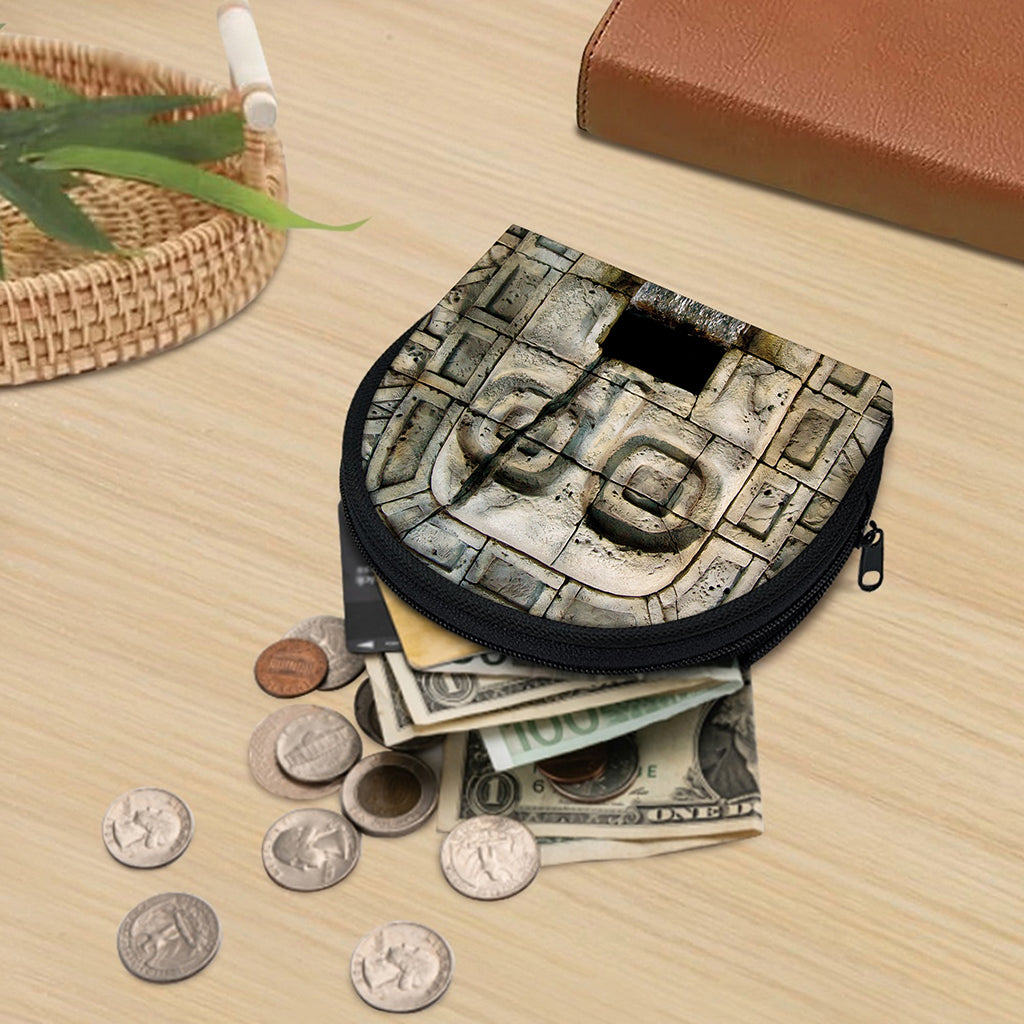 Mayan Stone Print Coin Purse