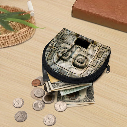 Mayan Stone Print Coin Purse