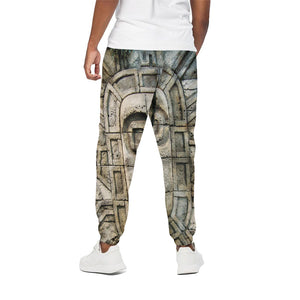 Mayan Stone Print Cotton Pants