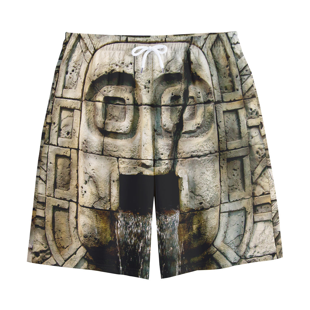 Mayan Stone Print Cotton Shorts