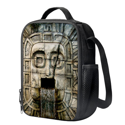 Mayan Stone Print Crossbody Lunch Bag