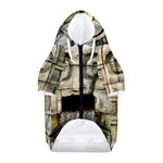 Mayan Stone Print Dog Zip Up Hoodie