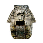 Mayan Stone Print Dog Zip Up Hoodie