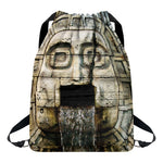 Mayan Stone Print Drawstring Backpack
