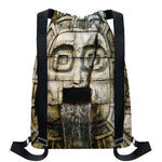 Mayan Stone Print Drawstring Backpack