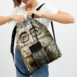 Mayan Stone Print Drawstring Backpack