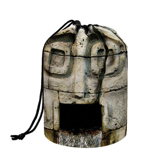 Mayan Stone Print Drawstring Makeup Bag