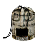 Mayan Stone Print Drawstring Makeup Bag