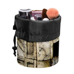 Mayan Stone Print Drawstring Makeup Bag