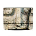Mayan Stone Print Drum Lamp Shade