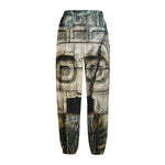 Mayan Stone Print Fleece Lined Knit Pants