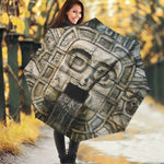 Mayan Stone Print Foldable Umbrella