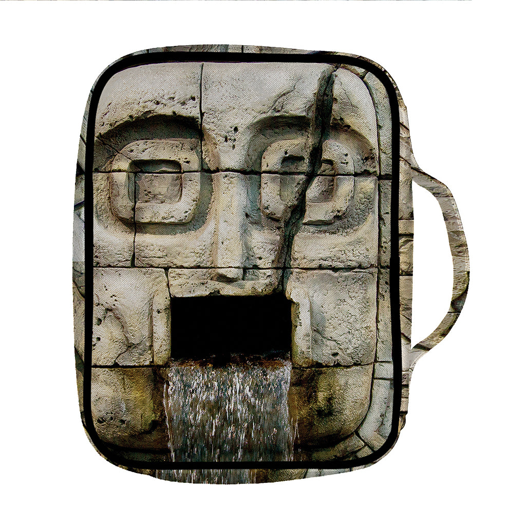 Mayan Stone Print Front Pocket Bible Bag