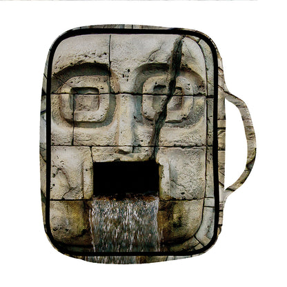 Mayan Stone Print Front Pocket Bible Bag
