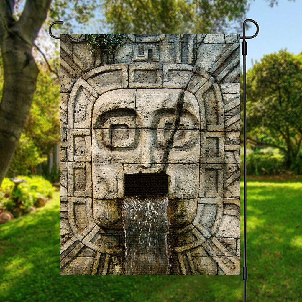 Mayan Stone Print Garden Flag
