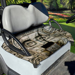 Mayan Stone Print Golf Cart Seat Cover
