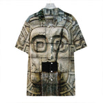 Mayan Stone Print Hawaiian Shirt
