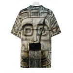 Mayan Stone Print Hawaiian Shirt