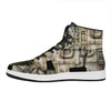 Mayan Stone Print High Top Leather Sneakers