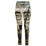 Mayan Stone Print High-Waisted Pocket Leggings