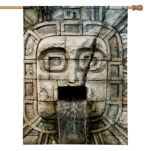 Mayan Stone Print House Flag