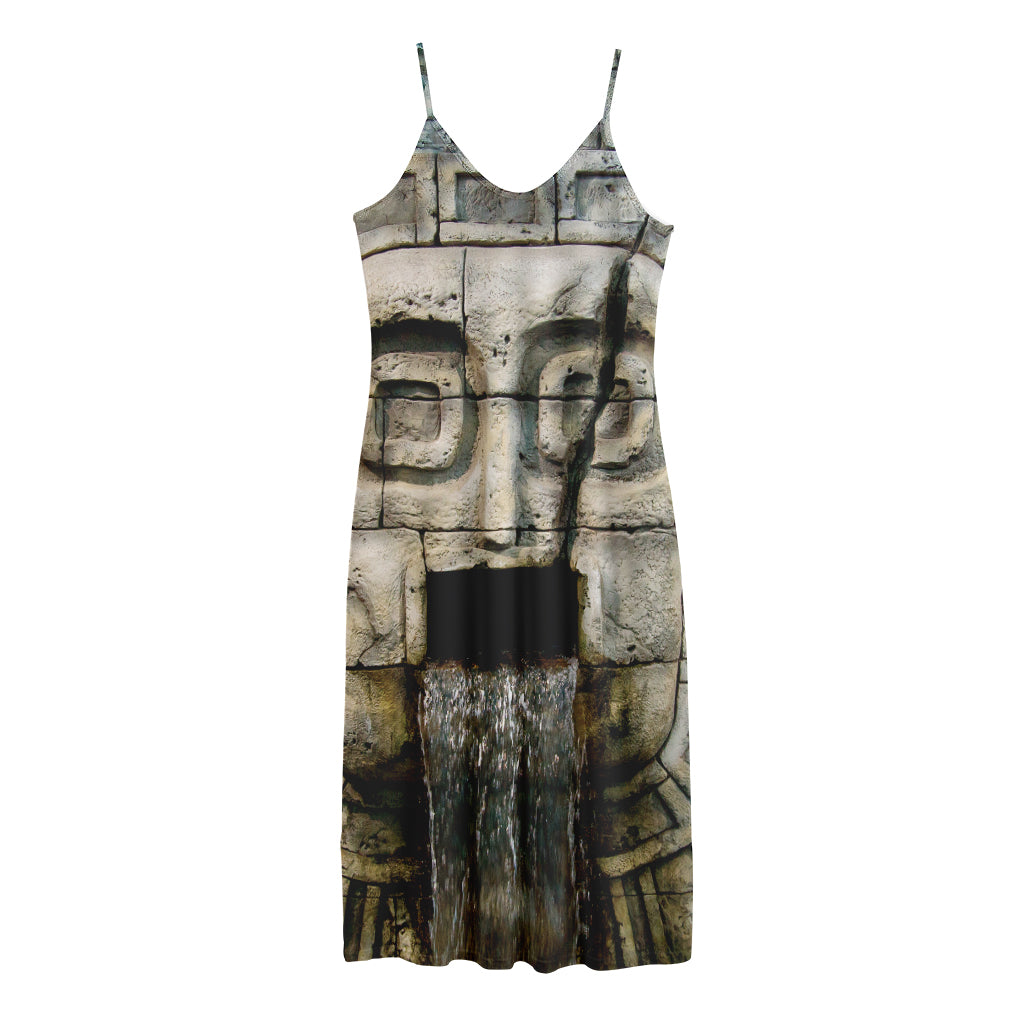 Mayan Stone Print Jersey Midi Cami Dress