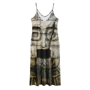 Mayan Stone Print Jersey Midi Cami Dress