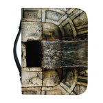 Mayan Stone Print Leather Bible Cover