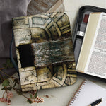 Mayan Stone Print Leather Bible Cover