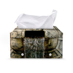 Mayan Stone Print Leather Tissue Box Cover