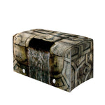 Mayan Stone Print Leather Tissue Box Cover