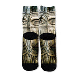 Mayan Stone Print Long Socks