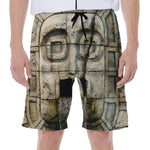 Mayan Stone Print Men's Beach Shorts