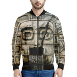 Mayan Stone Print Men's Bomber Jacket