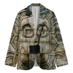 Mayan Stone Print Men's Cotton Blazer