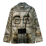 Mayan Stone Print Men's Cotton Blazer