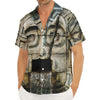 Mayan Stone Print Men's Deep V-Neck Shirt