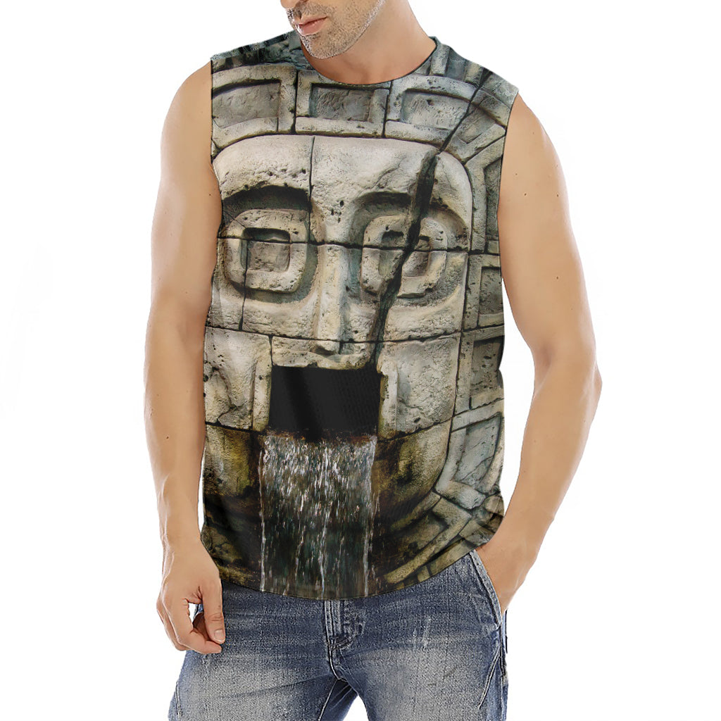 Mayan Stone Print Men's Fitness Tank Top
